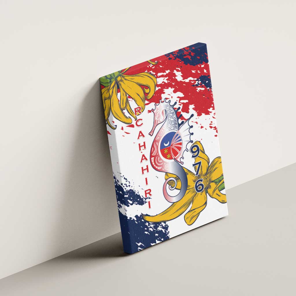 Ra Hachiri 976 Canvas Wall Art Mayotte Map With Ylang Ylang