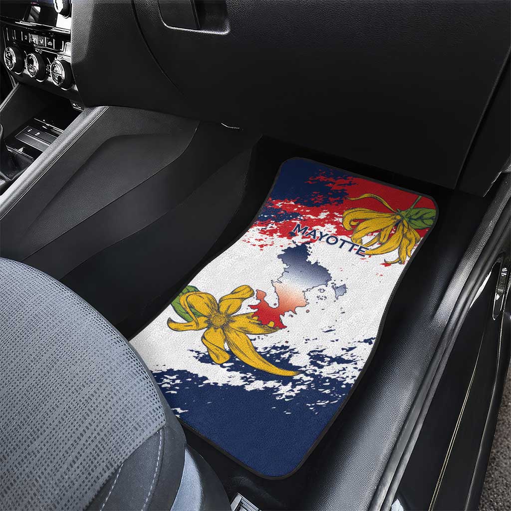 Ra Hachiri 976 Car Mats Mayotte Map With Ylang Ylang