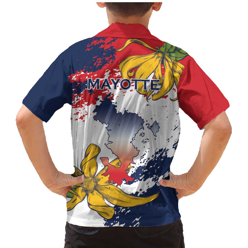 Ra Hachiri 976 Family Matching Mermaid Dress and Hawaiian Shirt Mayotte Map With Ylang Ylang