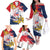 Ra Hachiri 976 Family Matching Off The Shoulder Long Sleeve Dress and Hawaiian Shirt Mayotte Map With Ylang Ylang