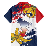 Ra Hachiri 976 Family Matching Off The Shoulder Long Sleeve Dress and Hawaiian Shirt Mayotte Map With Ylang Ylang