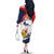 Ra Hachiri 976 Family Matching Off The Shoulder Long Sleeve Dress and Hawaiian Shirt Mayotte Map With Ylang Ylang