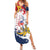 Ra Hachiri 976 Family Matching Summer Maxi Dress and Hawaiian Shirt Mayotte Map With Ylang Ylang