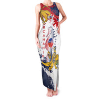 Ra Hachiri 976 Family Matching Tank Maxi Dress and Hawaiian Shirt Mayotte Map With Ylang Ylang