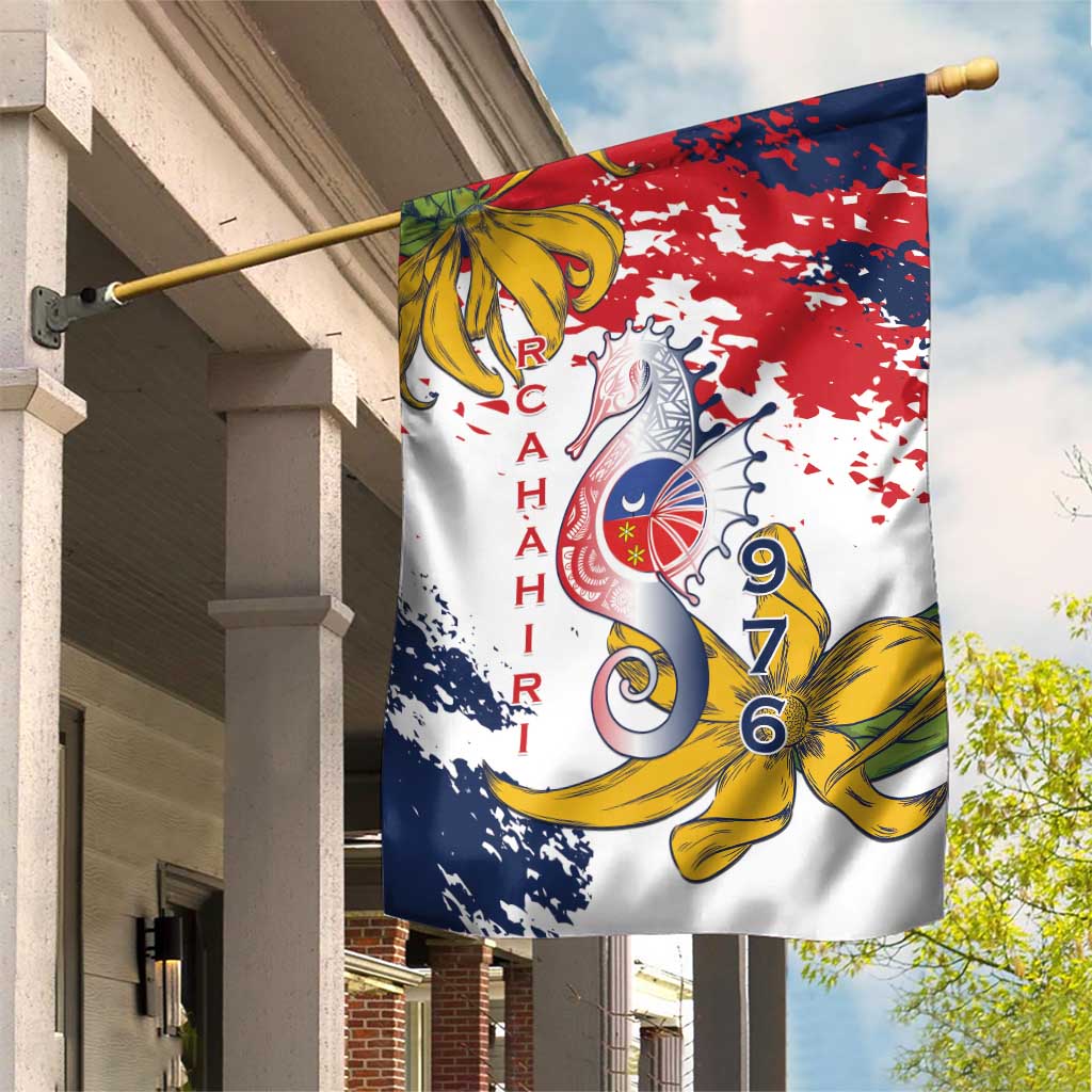 Ra Hachiri 976 Garden Flag Mayotte Map With Ylang Ylang