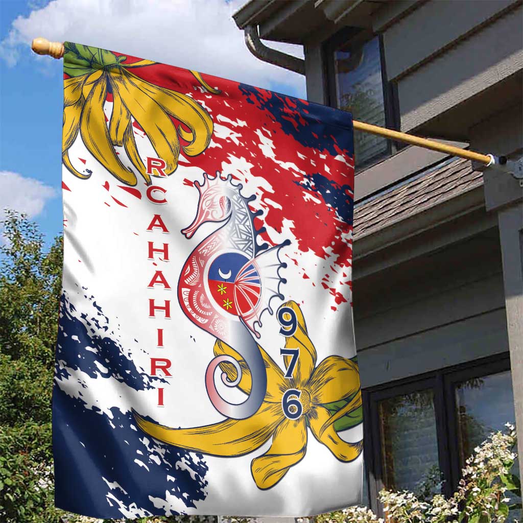 Ra Hachiri 976 Garden Flag Mayotte Map With Ylang Ylang