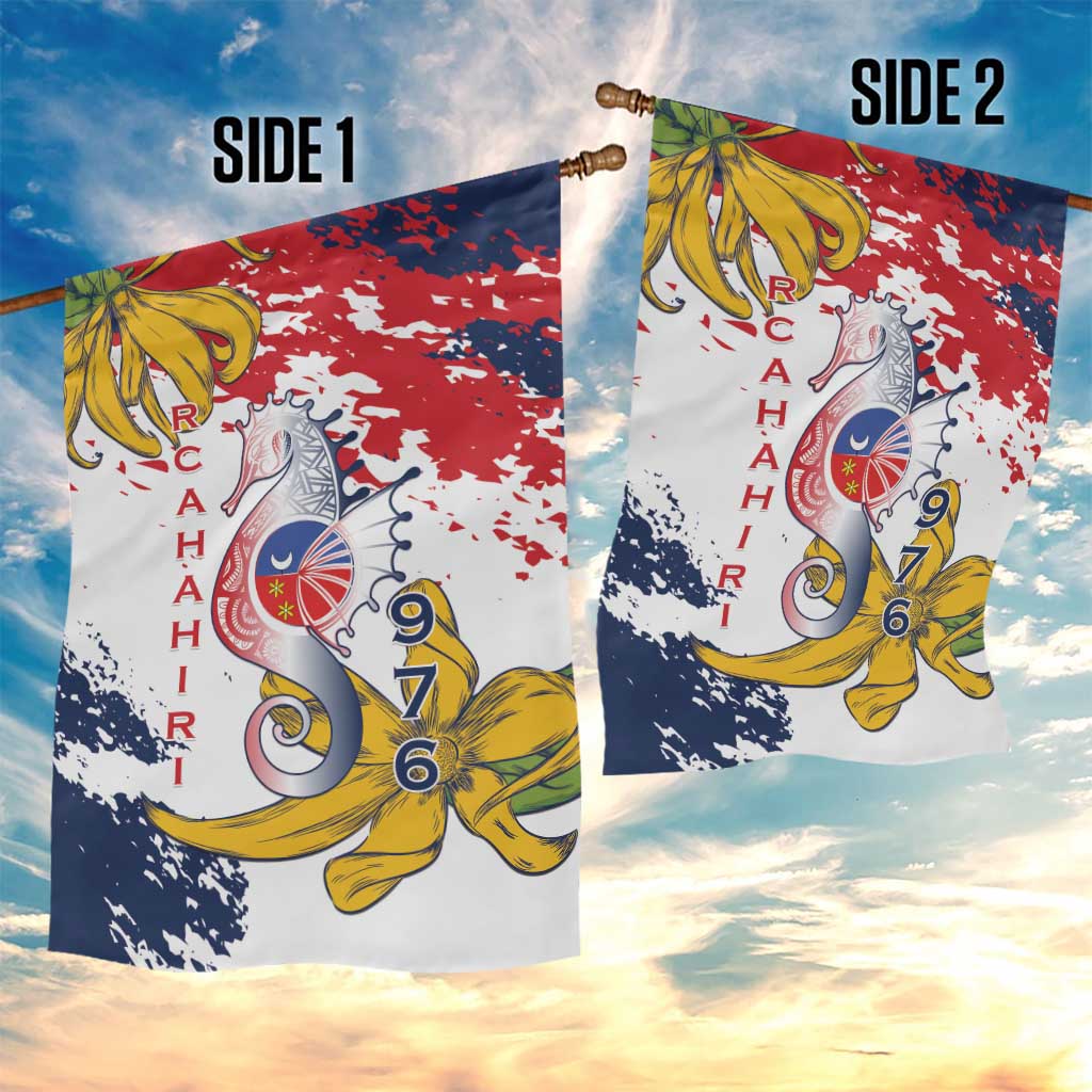 Ra Hachiri 976 Garden Flag Mayotte Map With Ylang Ylang