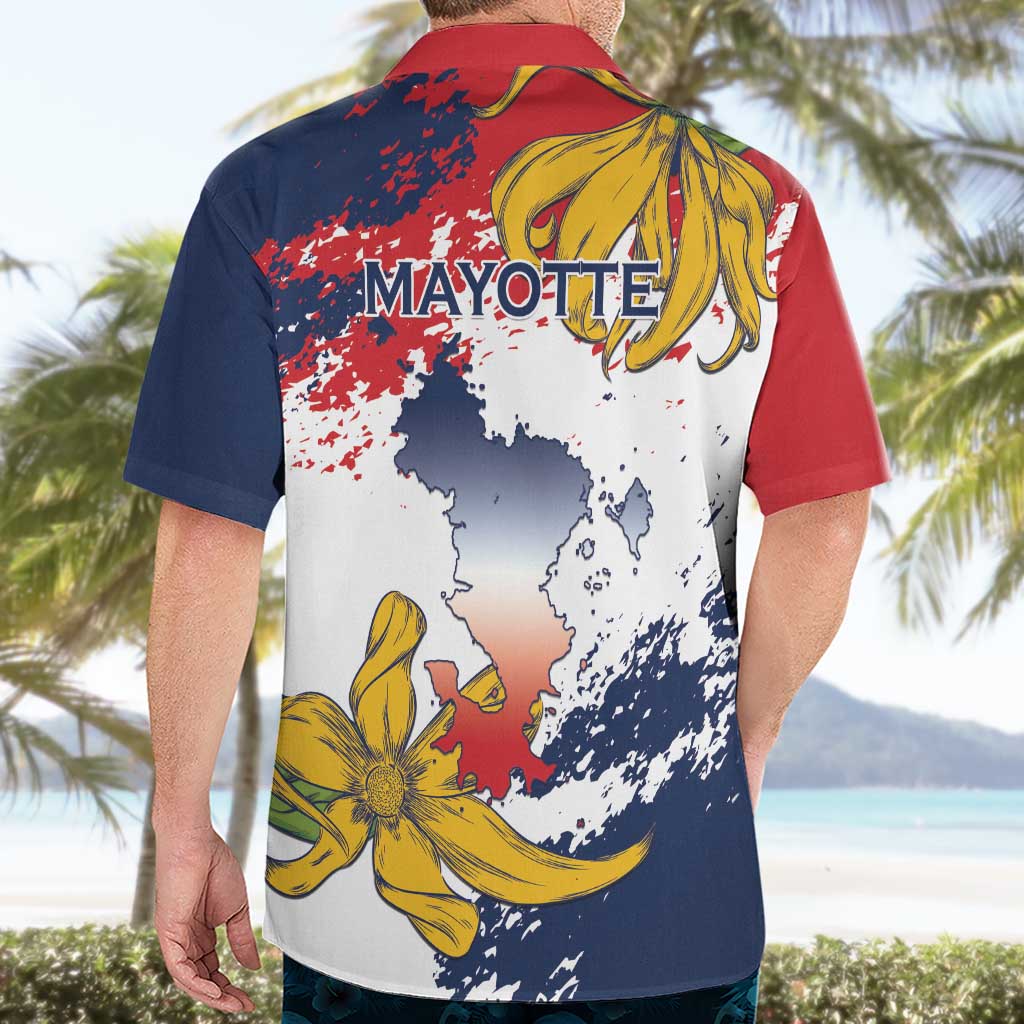 Ra Hachiri 976 Hawaiian Shirt Mayotte Map With Ylang Ylang