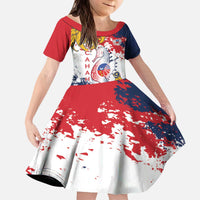 Ra Hachiri 976 Kid Short Sleeve Dress Mayotte Map With Ylang Ylang