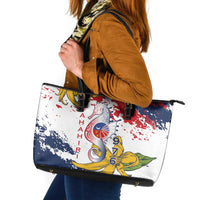 Ra Hachiri 976 Leather Tote Bag Mayotte Map With Ylang Ylang