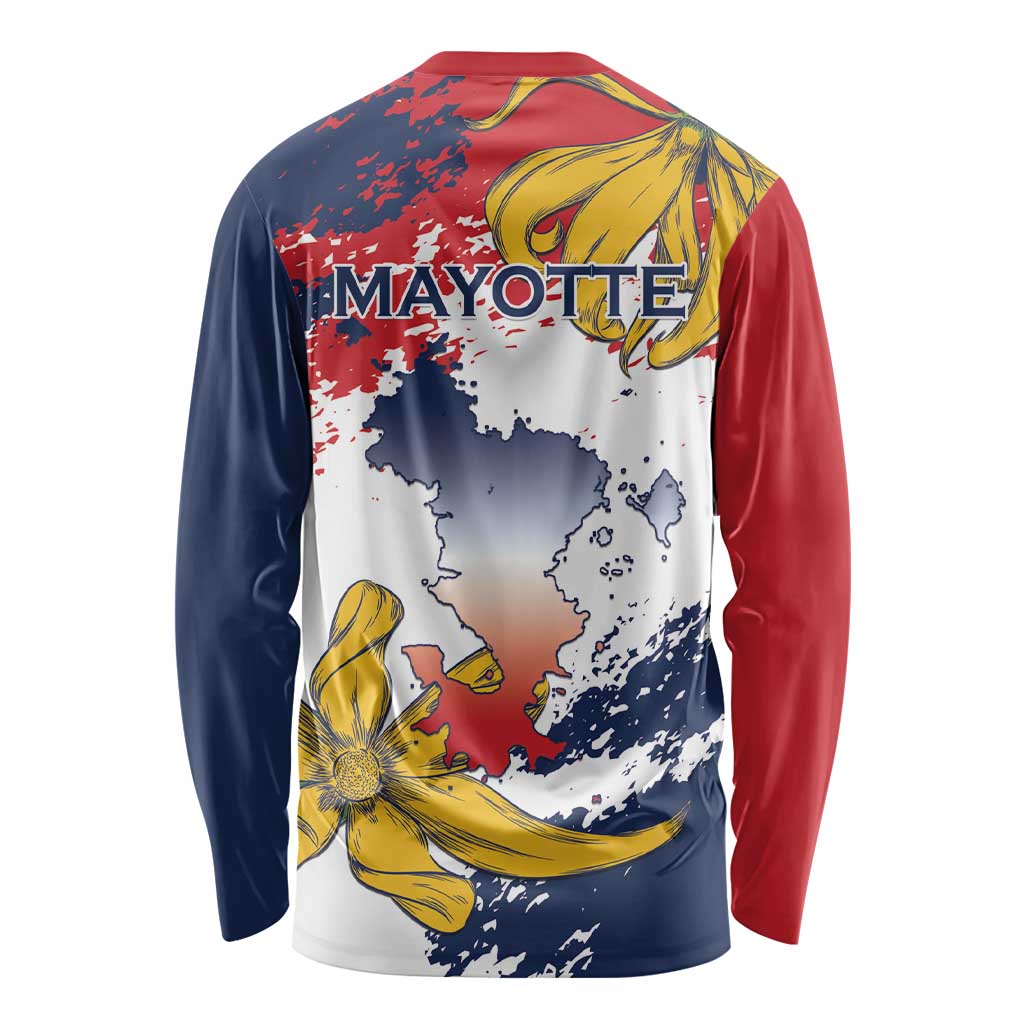 Ra Hachiri 976 Long Sleeve Shirt Mayotte Map With Ylang Ylang