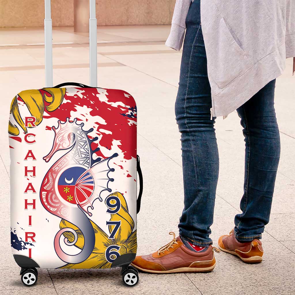 Ra Hachiri 976 Luggage Cover Mayotte Map With Ylang Ylang