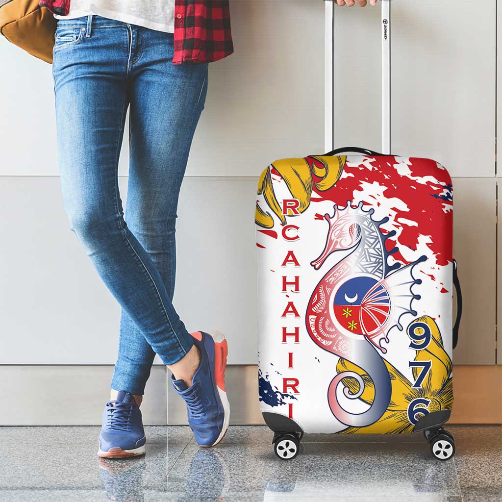 Ra Hachiri 976 Luggage Cover Mayotte Map With Ylang Ylang