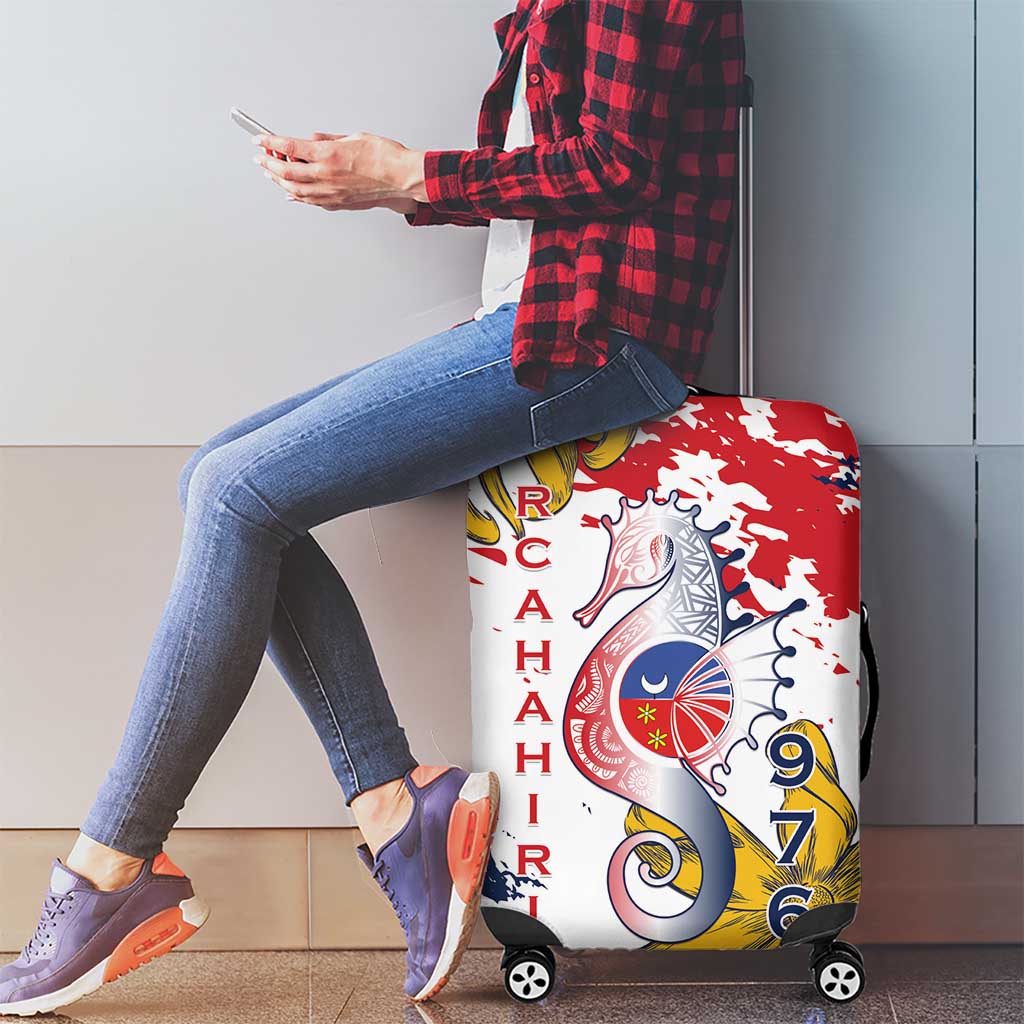 Ra Hachiri 976 Luggage Cover Mayotte Map With Ylang Ylang