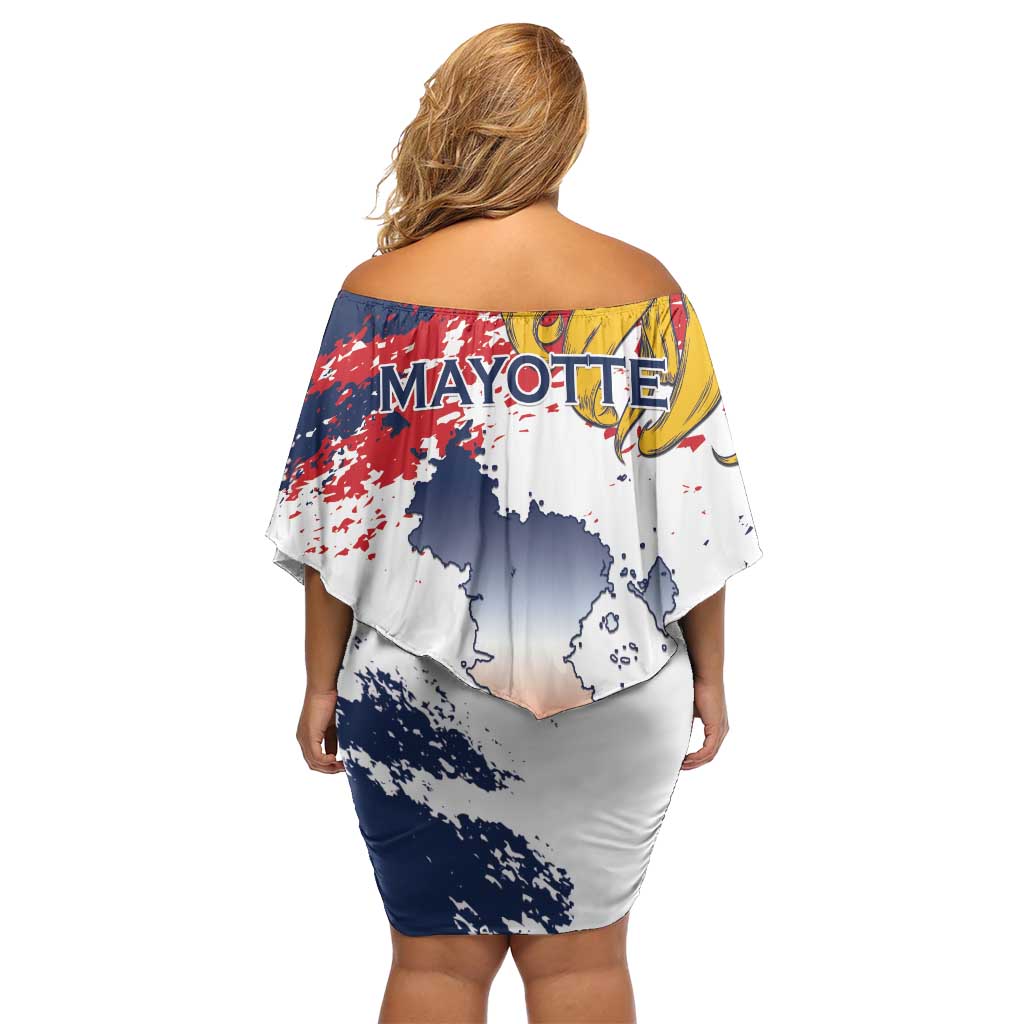 Ra Hachiri 976 Off Shoulder Short Dress Mayotte Map With Ylang Ylang