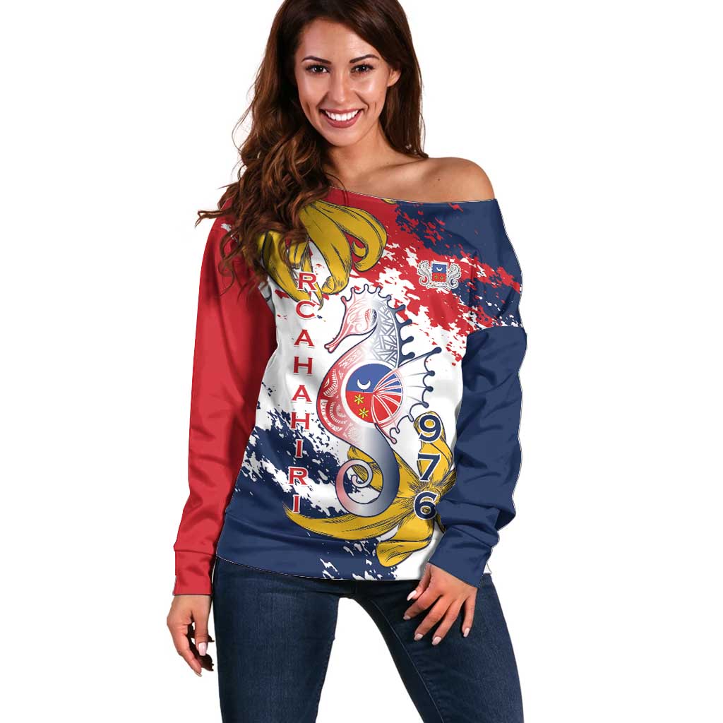 Ra Hachiri 976 Off Shoulder Sweater Mayotte Map With Ylang Ylang