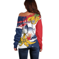 Ra Hachiri 976 Off Shoulder Sweater Mayotte Map With Ylang Ylang