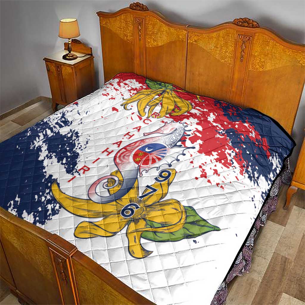 Ra Hachiri 976 Quilt Mayotte Map With Ylang Ylang