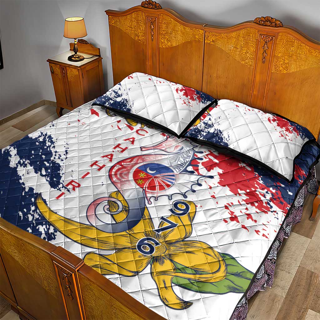 Ra Hachiri 976 Quilt Bed Set Mayotte Map With Ylang Ylang