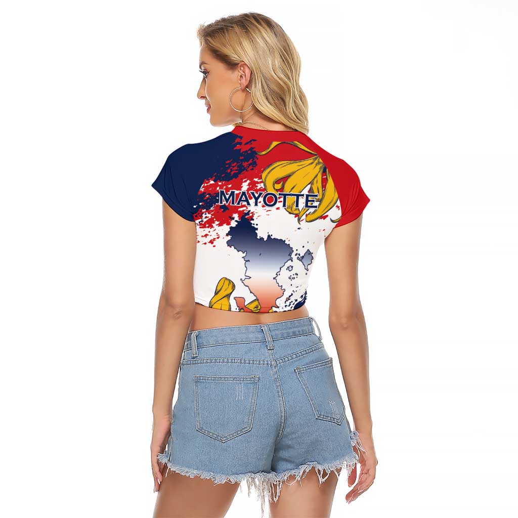 Ra Hachiri 976 Raglan Cropped T Shirt Mayotte Map With Ylang Ylang