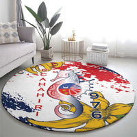 Ra Hachiri 976 Round Carpet Mayotte Map With Ylang Ylang