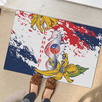 Ra Hachiri 976 Rubber Doormat Mayotte Map With Ylang Ylang