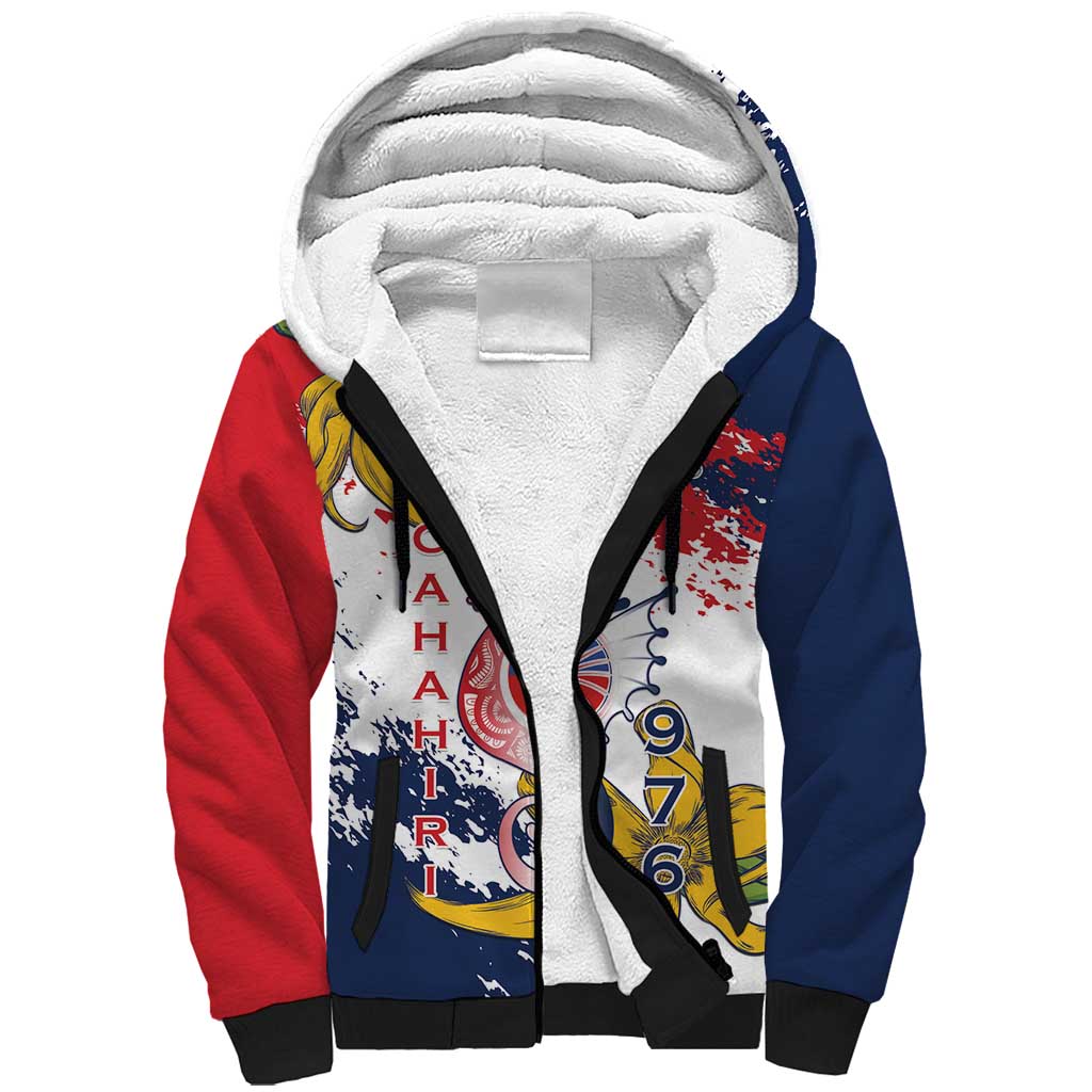 Ra Hachiri 976 Sherpa Hoodie Mayotte Map With Ylang Ylang