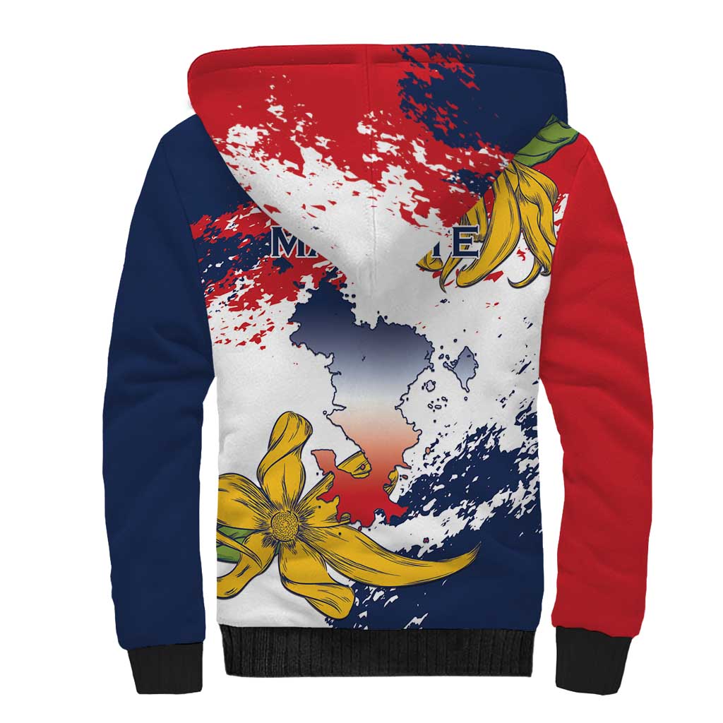 Ra Hachiri 976 Sherpa Hoodie Mayotte Map With Ylang Ylang