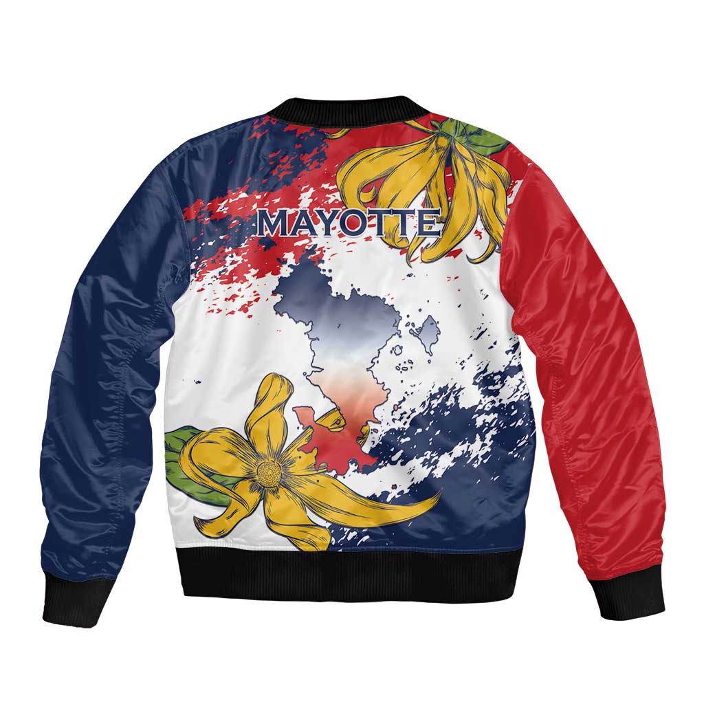 Ra Hachiri 976 Sleeve Zip Bomber Jacket Mayotte Map With Ylang Ylang