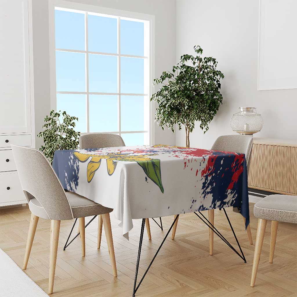 Ra Hachiri 976 Tablecloth Mayotte Map With Ylang Ylang