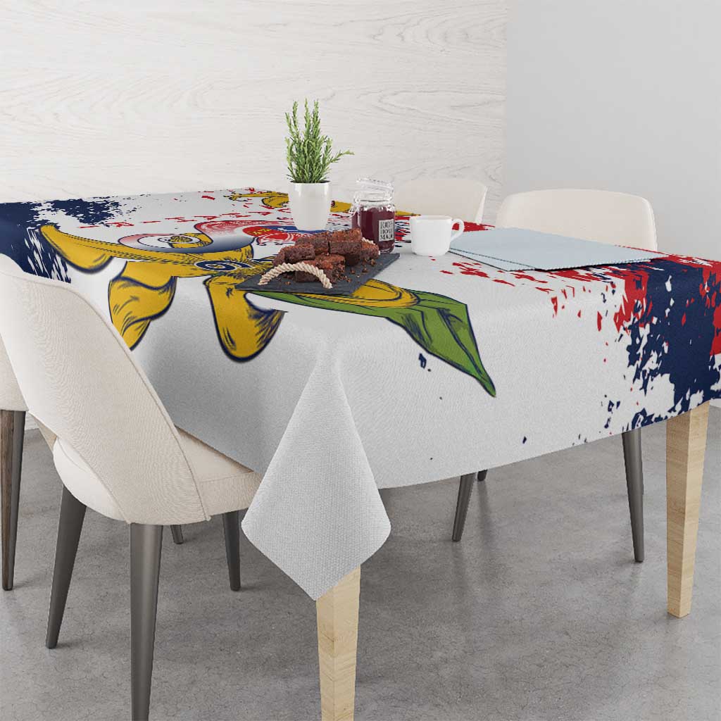 Ra Hachiri 976 Tablecloth Mayotte Map With Ylang Ylang