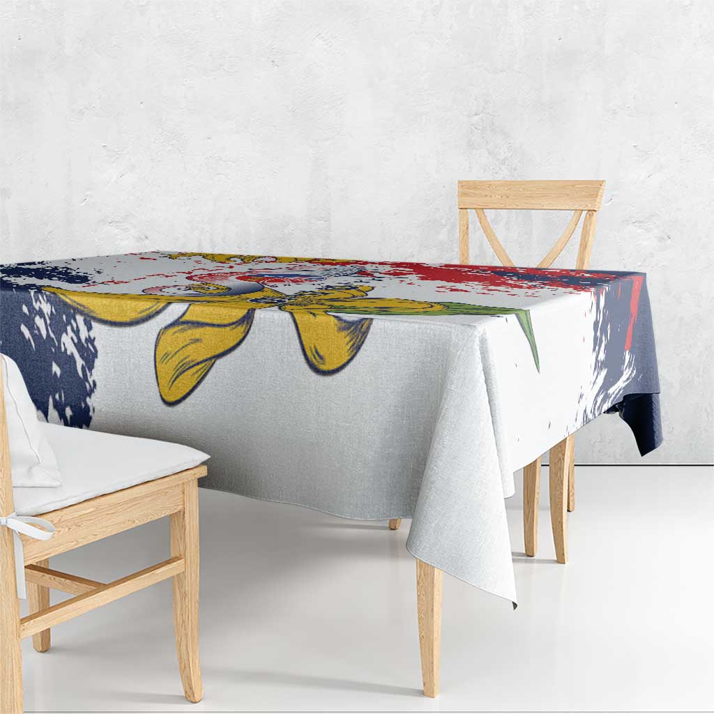 Ra Hachiri 976 Tablecloth Mayotte Map With Ylang Ylang