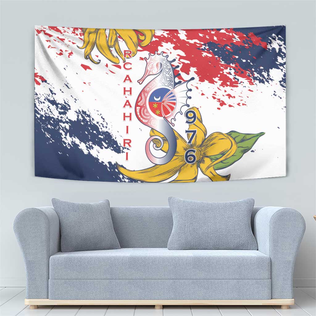 Ra Hachiri 976 Tapestry Mayotte Map With Ylang Ylang