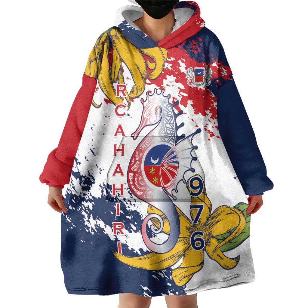 Ra Hachiri 976 Wearable Blanket Hoodie Mayotte Map With Ylang Ylang