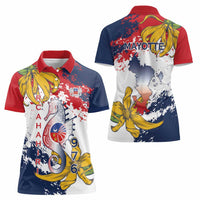 Ra Hachiri 976 Women Polo Shirt Mayotte Map With Ylang Ylang