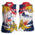 Ra Hachiri 976 Women Sleeveless Polo Shirt Mayotte Map With Ylang Ylang