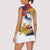 Ra Hachiri 976 Women Sleeveless Polo Shirt Mayotte Map With Ylang Ylang
