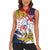 Ra Hachiri 976 Women Sleeveless Polo Shirt Mayotte Map With Ylang Ylang