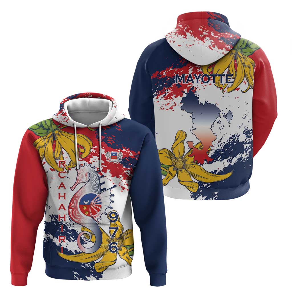 Ra Hachiri 976 Zip Hoodie Mayotte Map With Ylang Ylang