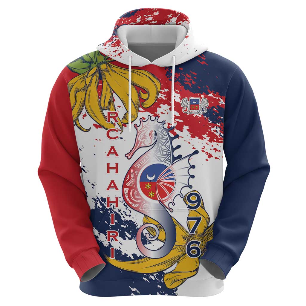Ra Hachiri 976 Zip Hoodie Mayotte Map With Ylang Ylang