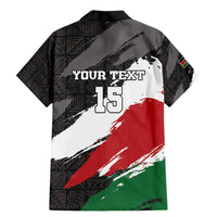 Custom Kenya Rugby Sevens Family Matching Mermaid Dress and Hawaiian Shirt African Pattern - Grunge Style - Wonder Print Shop