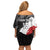 Custom Kenya Rugby Sevens Family Matching Off Shoulder Short Dress and Hawaiian Shirt African Pattern - Grunge Style - Wonder Print Shop