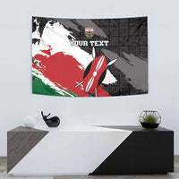 Custom Kenya Rugby Sevens Tapestry African Pattern - Grunge Style - Wonder Print Shop