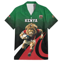 Kenya Rugby Custom Family Matching Off The Shoulder Long Sleeve Dress and Hawaiian Shirt Go Simbas - Wonder Print Shop