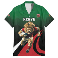 Kenya Rugby Custom Family Matching Short Sleeve Bodycon Dress and Hawaiian Shirt Go Simbas - Wonder Print Shop