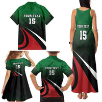 Kenya Rugby Custom Family Matching Tank Maxi Dress and Hawaiian Shirt Go Simbas - Wonder Print Shop