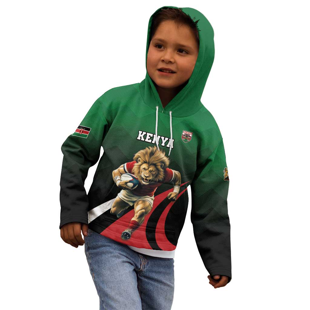 Kenya Rugby Custom Kid Hoodie Go Simbas - Wonder Print Shop