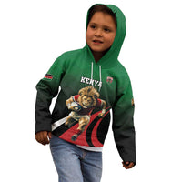 Kenya Rugby Custom Kid Hoodie Go Simbas - Wonder Print Shop