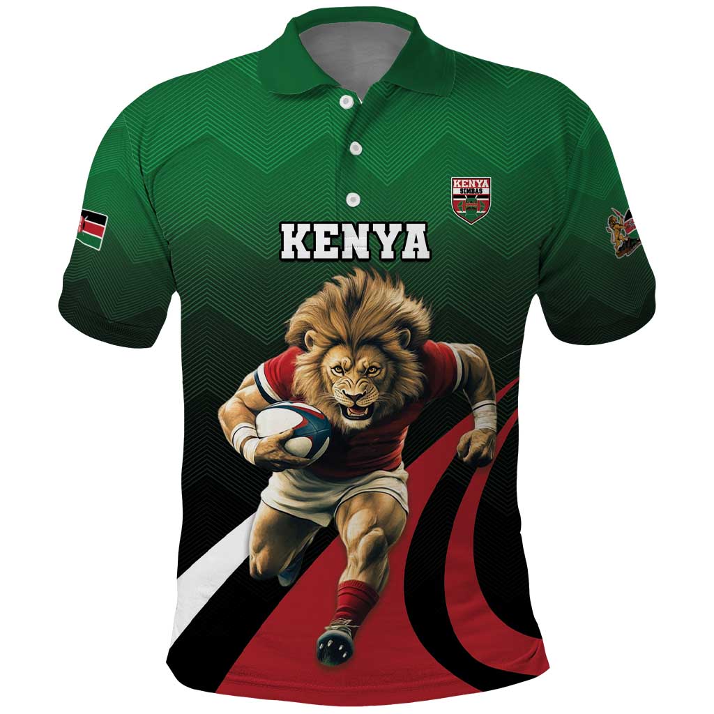 Kenya Rugby Custom Polo Shirt Go Simbas - Wonder Print Shop