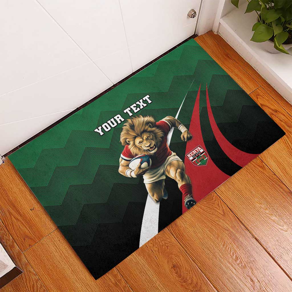 Kenya Rugby Custom Rubber Doormat Go Simbas - Wonder Print Shop